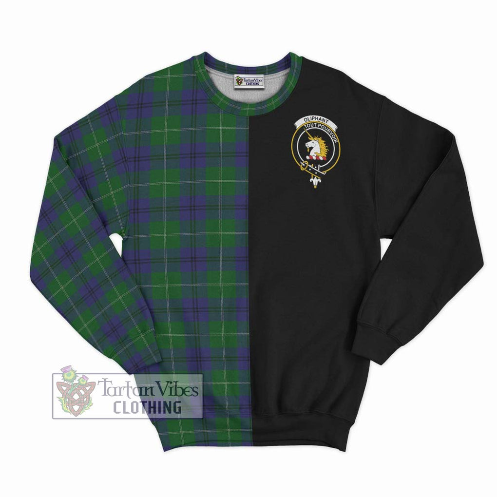 Oliphant Tartan Sweatshirt with Family Crest and Half Of Me Style - Tartan Vibes Clothing
