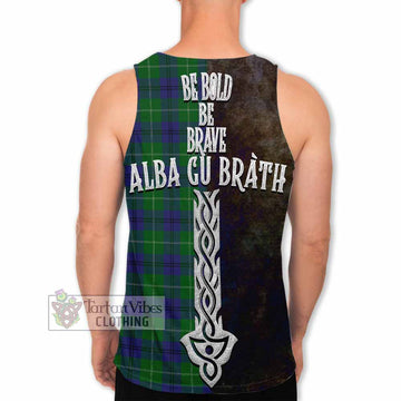 Oliphant Tartan Family Crest Men's Tank Top Alba Gu Brath Be Brave Lion Ancient Style - Tartan Vibes Clothing