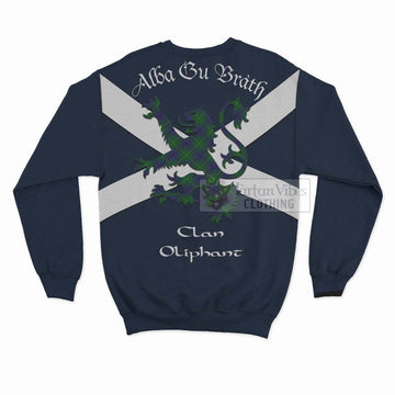 Oliphant Tartan Lion Rampant Sweatshirt Proudly Display Your Heritage with Alba Gu Brath and Clan Name - Tartan Vibes Clothing