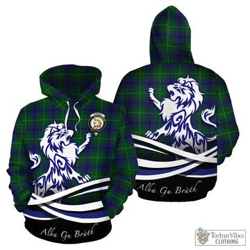 Oliphant Tartan Hoodie with Alba Gu Brath Regal Lion Emblem - Tartan Vibes Clothing
