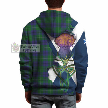 Tartan Vibes Clothing Oliphant Tartan Family Crest Hoodie Scottish Thistle Celtic Inspired