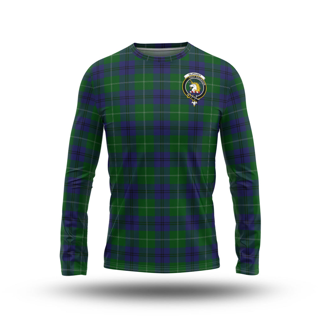 Oliphant Tartan Long Sleeve T-Shirt with Family Crest - Tartan Vibes Clothing