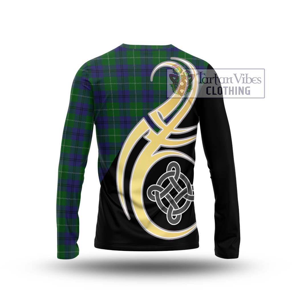 Oliphant Tartan Long Sleeve T-Shirt with Family Crest and Celtic Symbol Style - Tartan Vibes Clothing