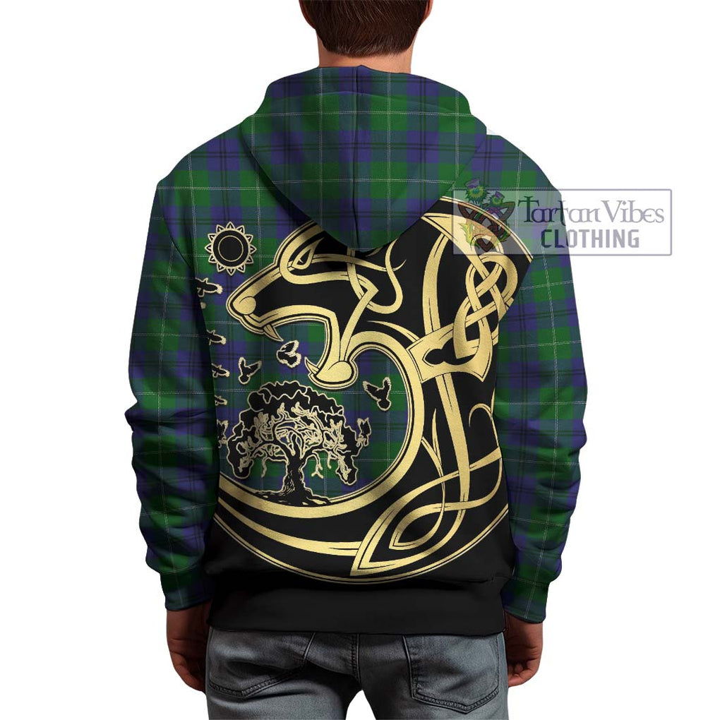 Oliphant Tartan Hoodie with Family Crest Celtic Wolf Style - Tartan Vibes Clothing