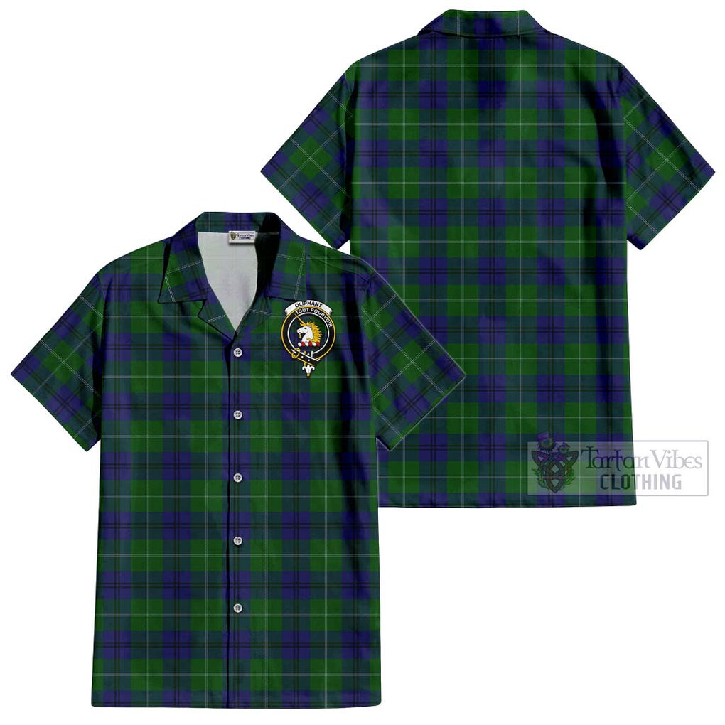 Oliphant Tartan Cotton Hawaiian Shirt with Family Crest - Tartan Vibes Clothing
