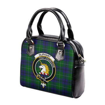Oliphant Tartan Shoulder Handbags with Family Crest - Tartan Vibes Clothing