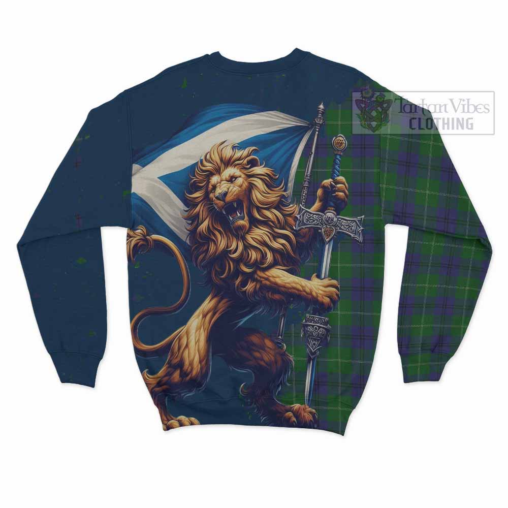 Oliphant Tartan Family Crest Sweatshirt with Scottish Majestic Lion - Tartan Vibes Clothing