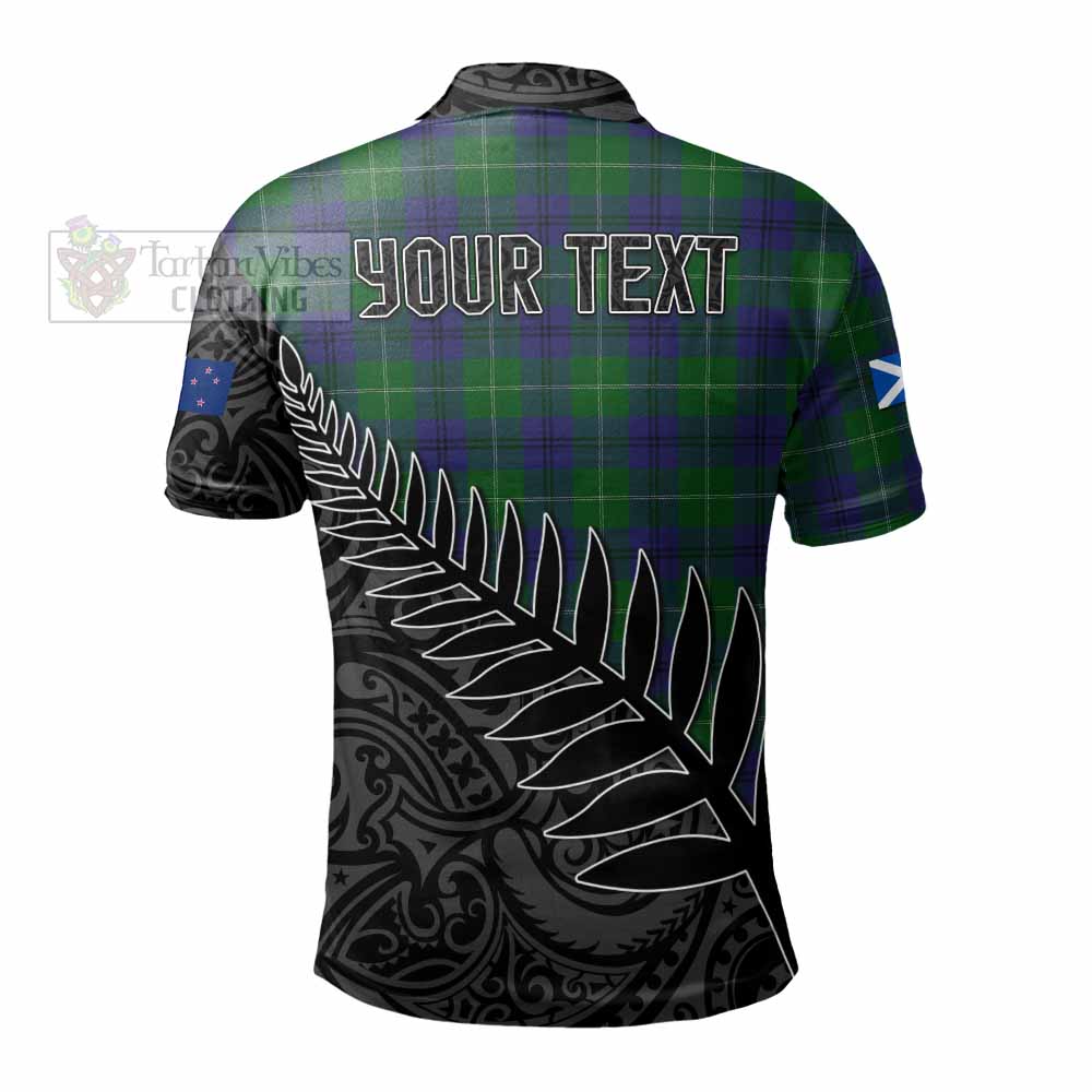 Oliphant Crest Tartan Polo Shirt with New Zealand Silver Fern Half Style - Tartan Vibes Clothing