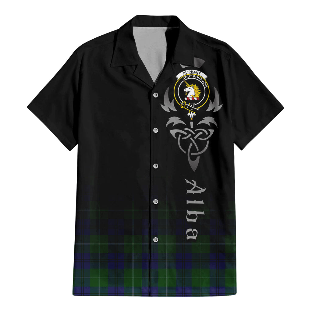 Oliphant Tartan Hawaiian Shirt Shirt Featuring Alba Gu Brath Family Crest Celtic Inspired - Tartan Vibes Clothing
