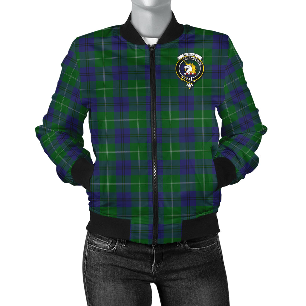 Oliphant Tartan Bomber Jacket with Family Crest - Tartan Vibes Clothing