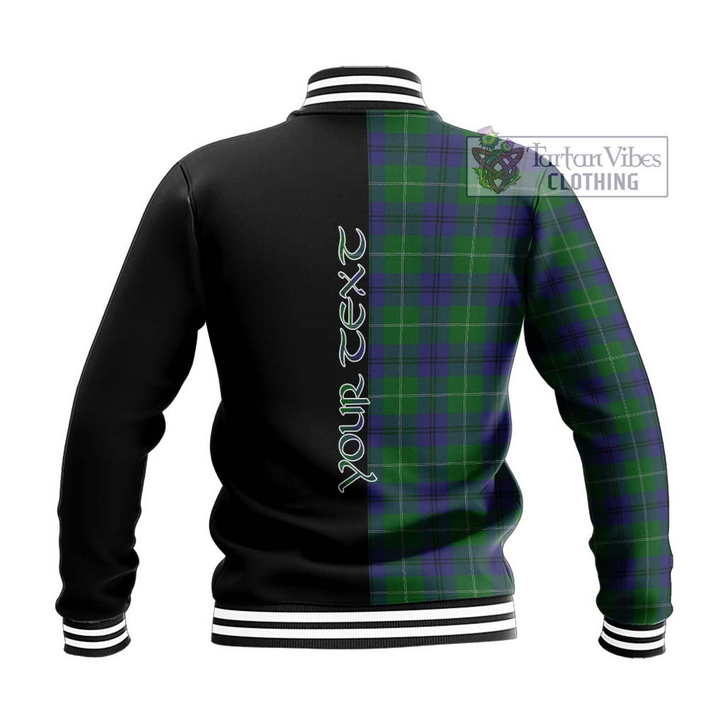 Oliphant Tartan Baseball Jacket with Family Crest and Half Of Me Style - Tartan Vibes Clothing