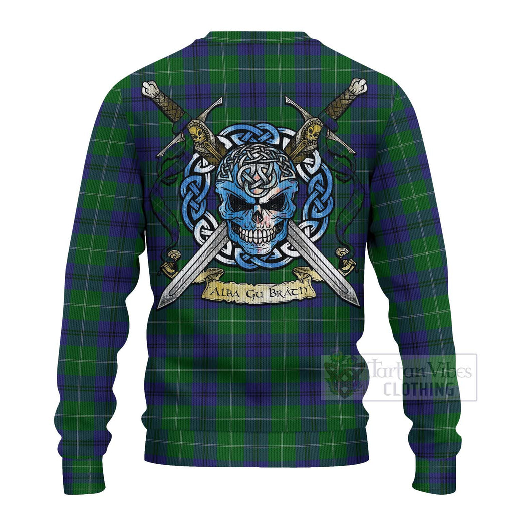 Oliphant Tartan Ugly Sweater with Family Crest Celtic Skull Style - Tartan Vibes Clothing