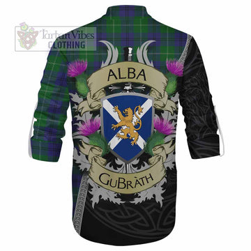 Oliphant Tartan Family Crest Ghillie Kilt Shirt Lion Rampant Royal Thistle Shield Celtic Inspired - Tartan Vibes Clothing