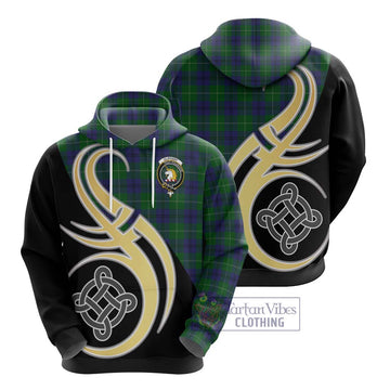 Oliphant Tartan Hoodie with Family Crest and Celtic Symbol Style - Tartan Vibes Clothing