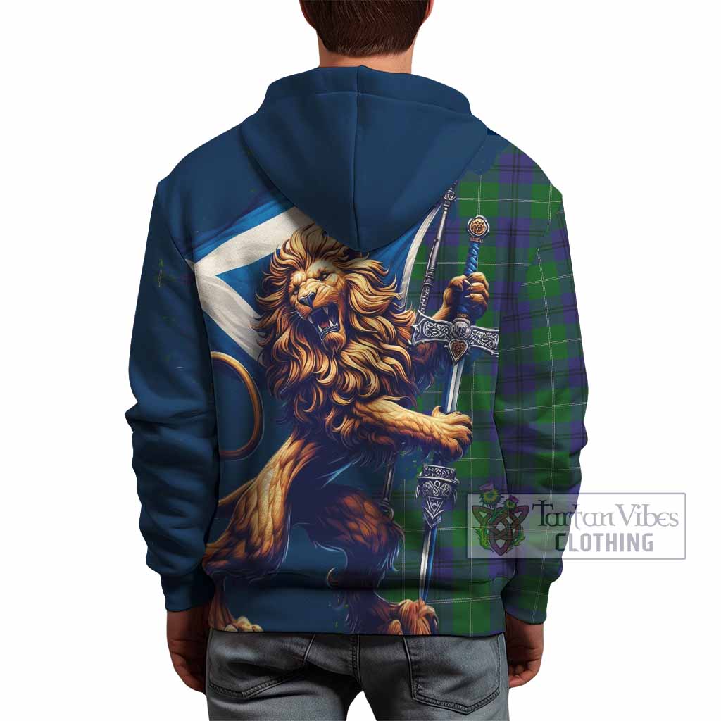 Oliphant Tartan Family Crest Hoodie with Scottish Majestic Lion - Tartan Vibes Clothing