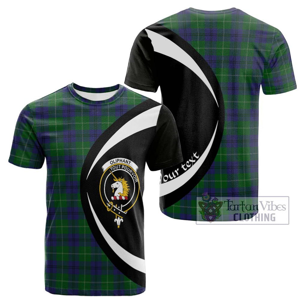 Oliphant Tartan Cotton T-shirt with Family Crest Circle Style Kid's Shirt - Tartan Vibes Clothing