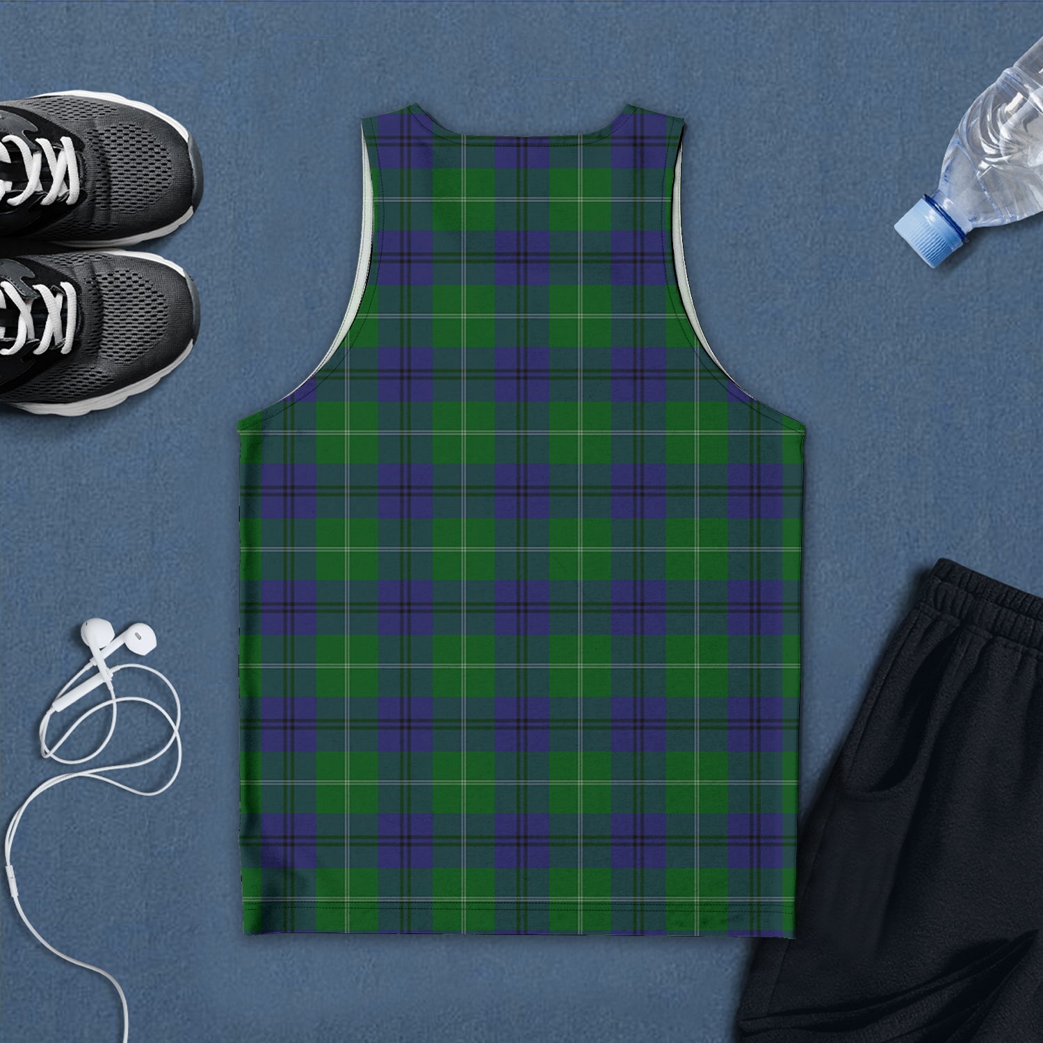 Oliphant Tartan Mens Tank Top with Family Crest - Tartan Vibes Clothing
