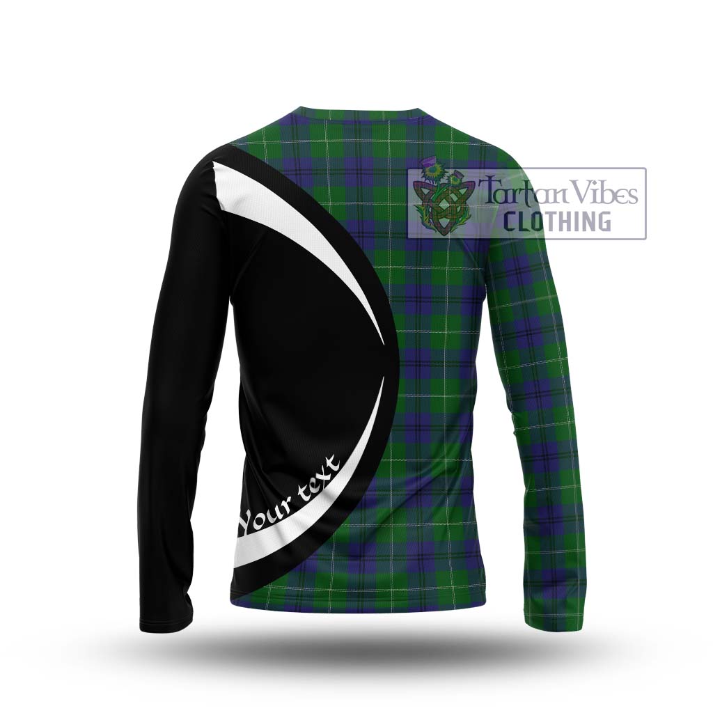 Oliphant Tartan Long Sleeve T-Shirt with Family Crest Circle Style - Tartan Vibes Clothing