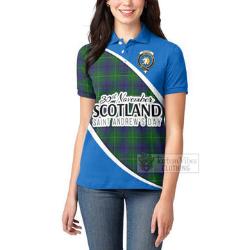 Oliphant Family Crest Tartan Women's Polo Shirt Celebrate Saint Andrew's Day in Style - Tartan Vibes Clothing