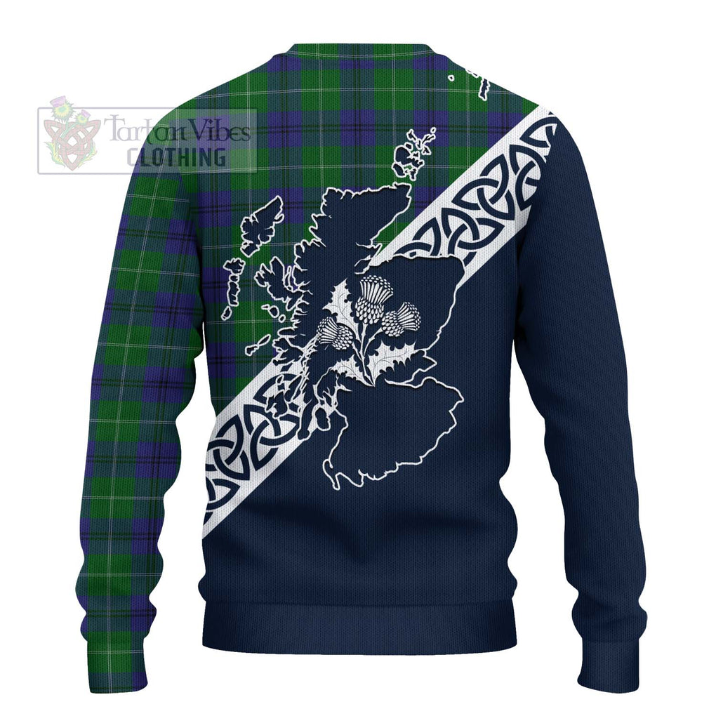 Oliphant Tartan Ugly Sweater Featuring Thistle and Scotland Map - Tartan Vibes Clothing