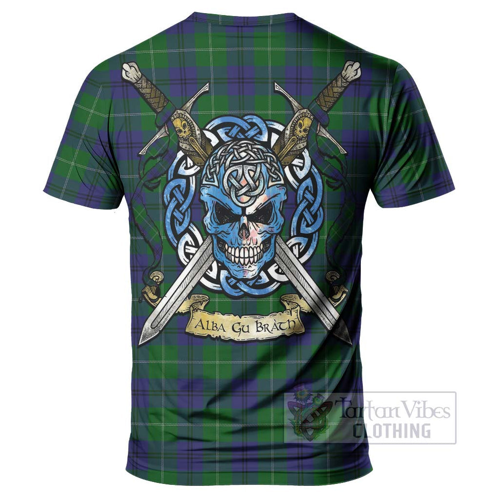 Oliphant Tartan T-Shirt with Family Crest Celtic Skull Style - Tartan Vibes Clothing