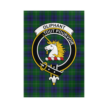 Oliphant Tartan Garden Flag with Family Crest