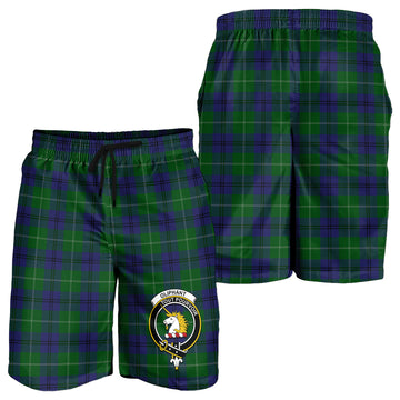Oliphant Tartan Mens Shorts with Family Crest - Tartan Vibes Clothing