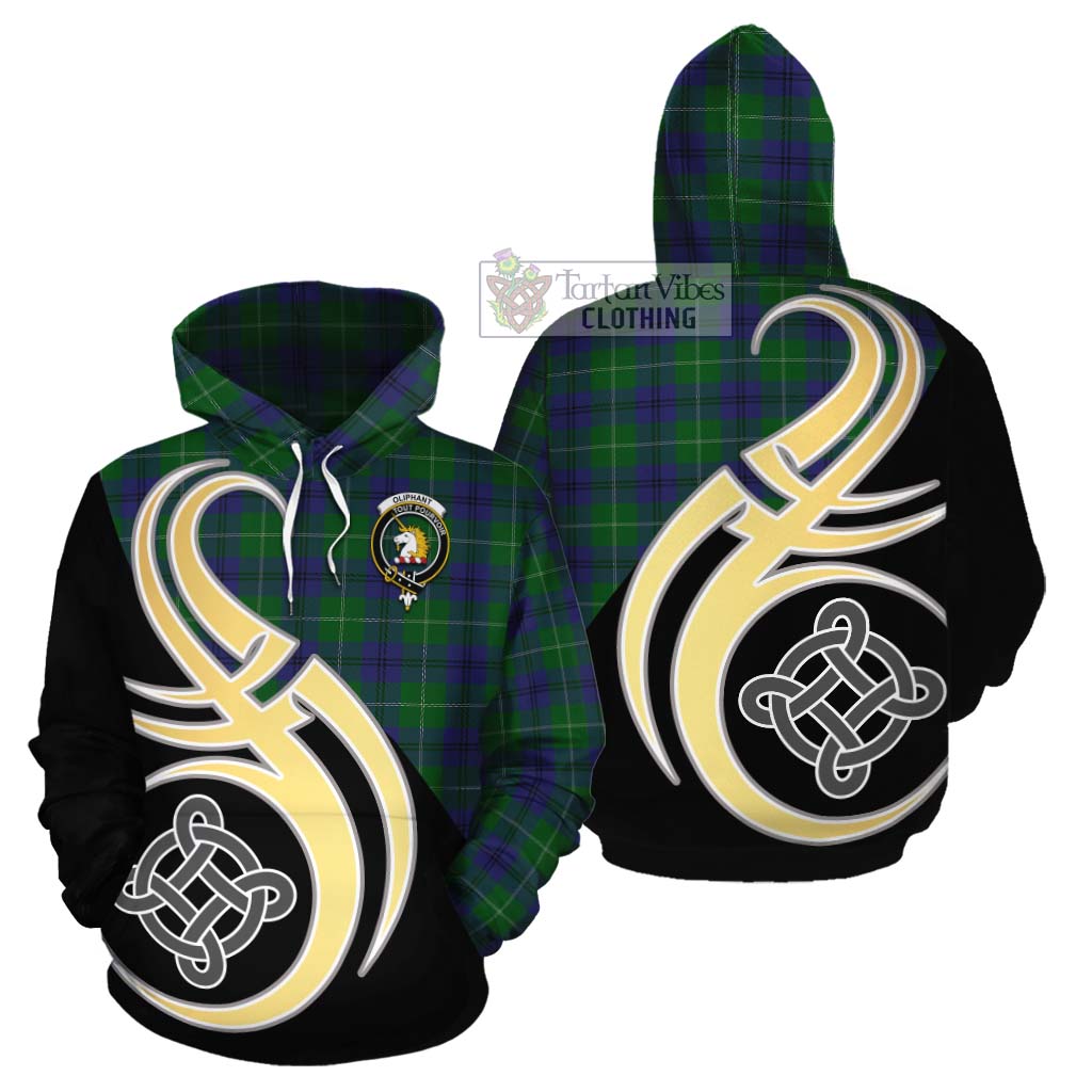 Oliphant Tartan Cotton Hoodie with Family Crest and Celtic Symbol Style Zip Hoodie - Tartan Vibes Clothing