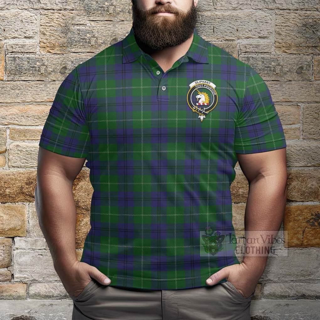 Oliphant Tartan Polo Shirt with Family Crest Celtic Skull Style - Tartan Vibes Clothing