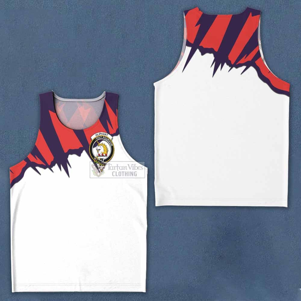 Oliphant Clan Crest Men's Tank Top with Retro Sport Style - 2D-tartanvibesclothing