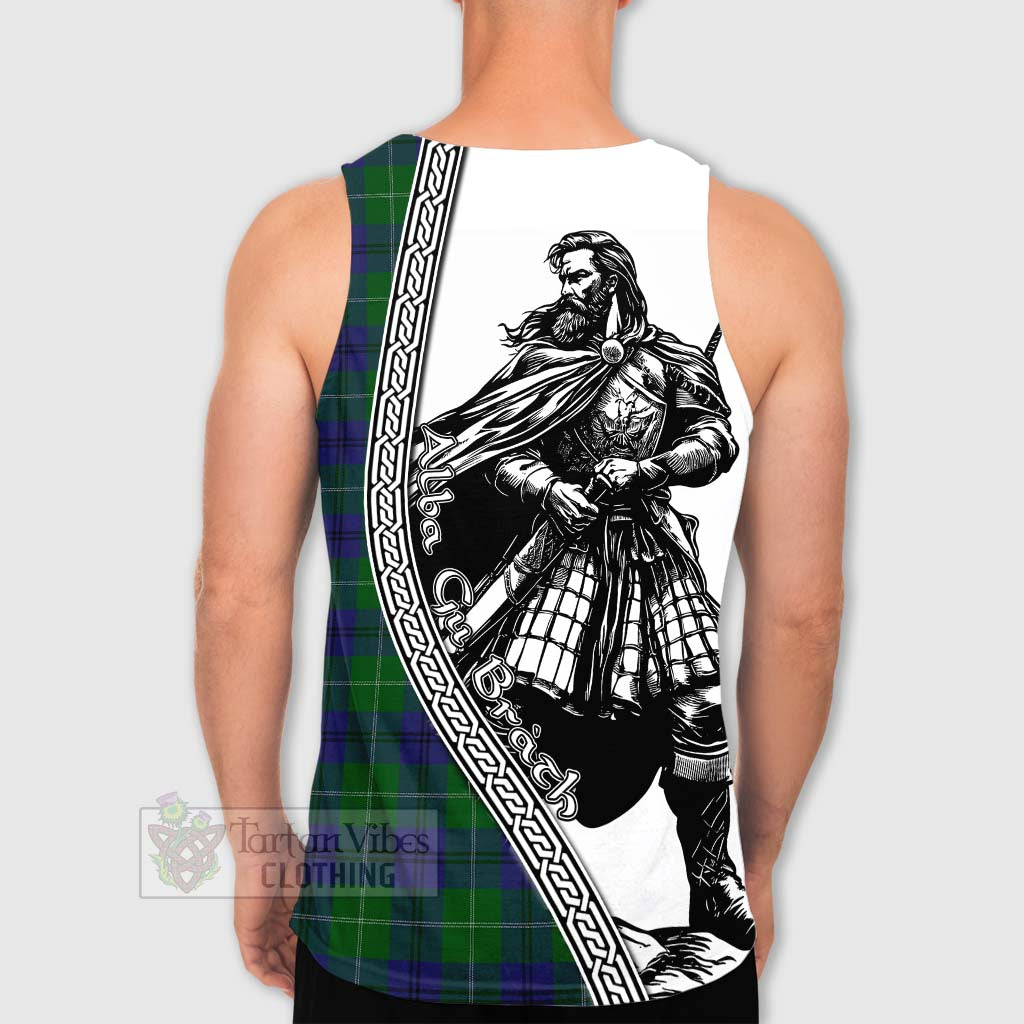 Oliphant Tartan Clan Crest Men's Tank Top with Highlander Warrior Celtic Style - Tartan Vibes Clothing