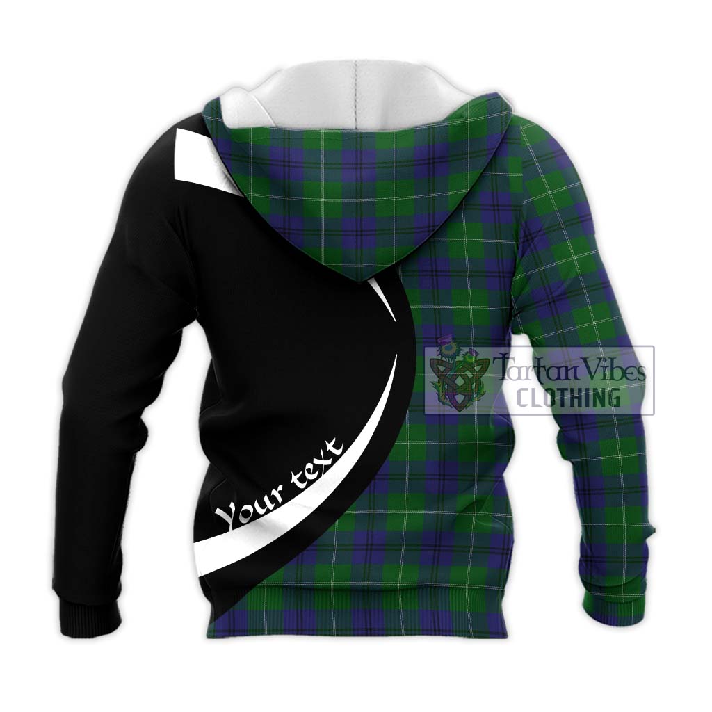 Oliphant Tartan Knitted Hoodie with Family Crest Circle Style - Tartan Vibes Clothing