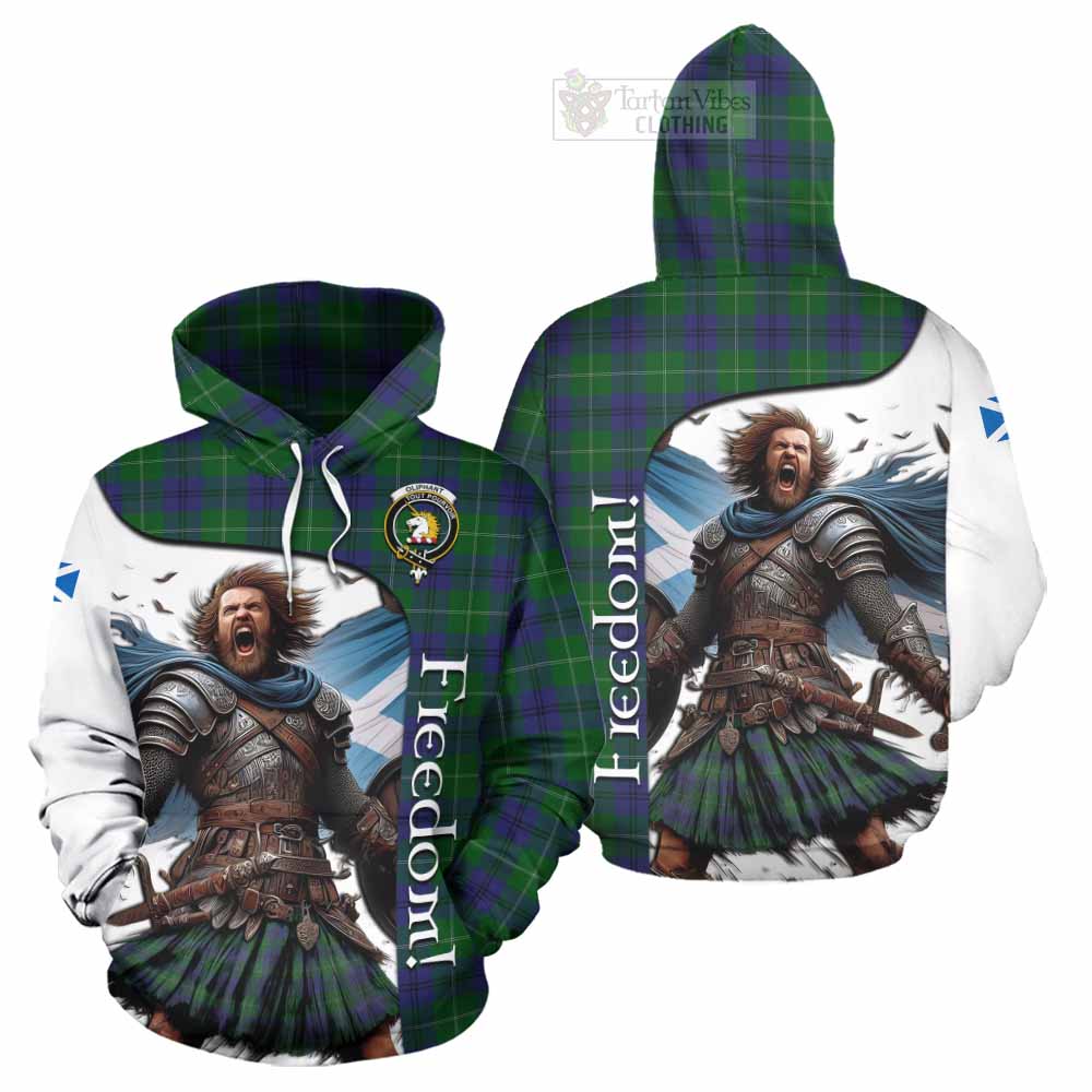 Tartan Vibes Clothing Oliphant Crest Tartan Hoodie Inspired by the Freedom of Scottish Warrior