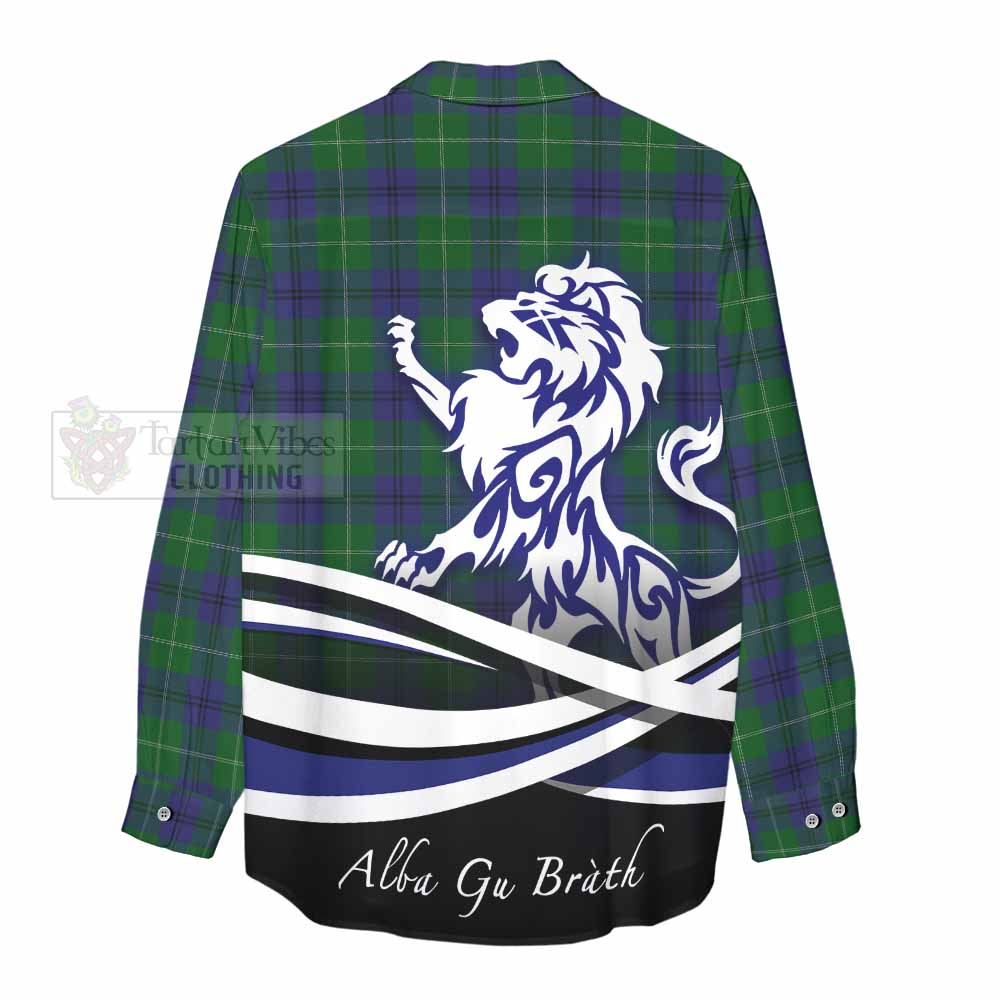 Oliphant Tartan Women's Casual Shirt with Alba Gu Brath Regal Lion Emblem - Tartan Vibes Clothing