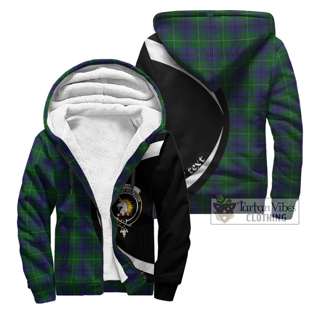 Oliphant Tartan Sherpa Hoodie with Family Crest Circle Style Unisex - Tartan Vibes Clothing