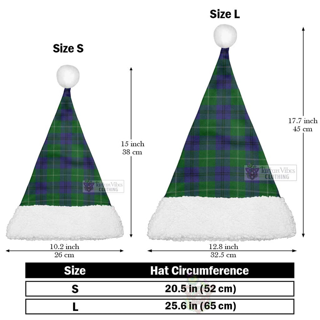 Oliphant Tartan Christmas Santa Hats Christmas Hat L 25.6in (65cm) - Tartan Vibes Clothing
