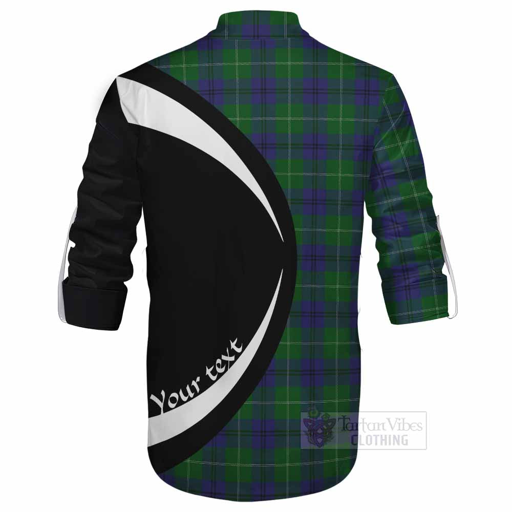 Oliphant Tartan Ghillie Kilt Shirt with Family Crest Circle Style - Tartan Vibes Clothing