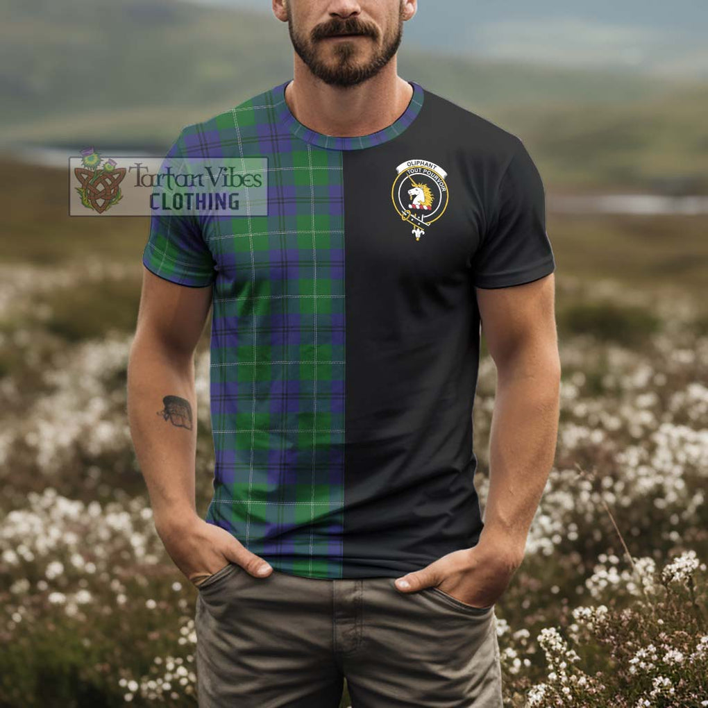 Oliphant Tartan T-Shirt with Family Crest and Half Of Me Style - Tartan Vibes Clothing