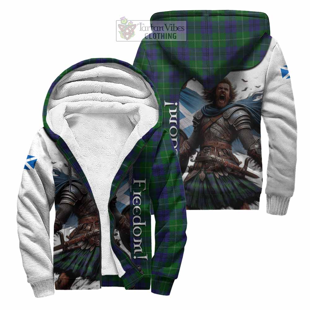 Tartan Vibes Clothing Oliphant Crest Tartan Sherpa Hoodie Inspired by the Freedom of Scottish Warrior