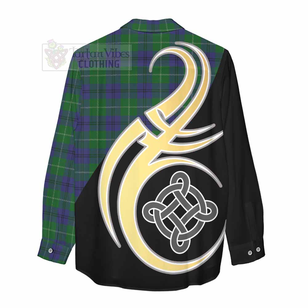 Oliphant Tartan Women's Casual Shirt with Family Crest and Celtic Symbol Style - Tartan Vibes Clothing