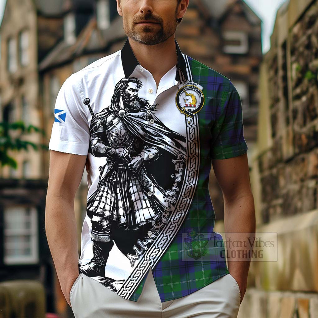 Oliphant Tartan Clan Crest Hawaiian Shirt with Highlander Warrior Celtic Style - Tartan Vibes Clothing