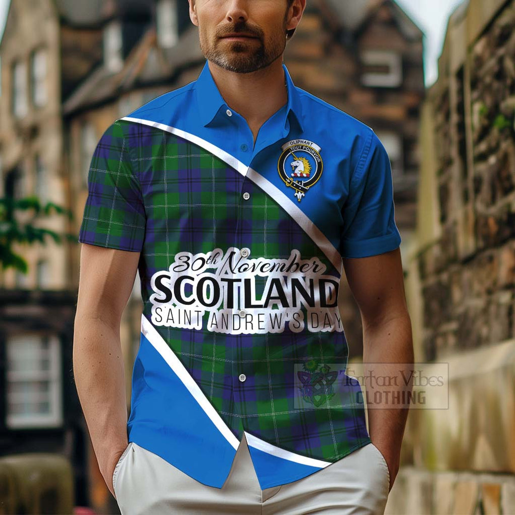 Oliphant Family Crest Tartan Hawaiian Shirt Celebrate Saint Andrew's Day in Style - Tartan Vibes Clothing
