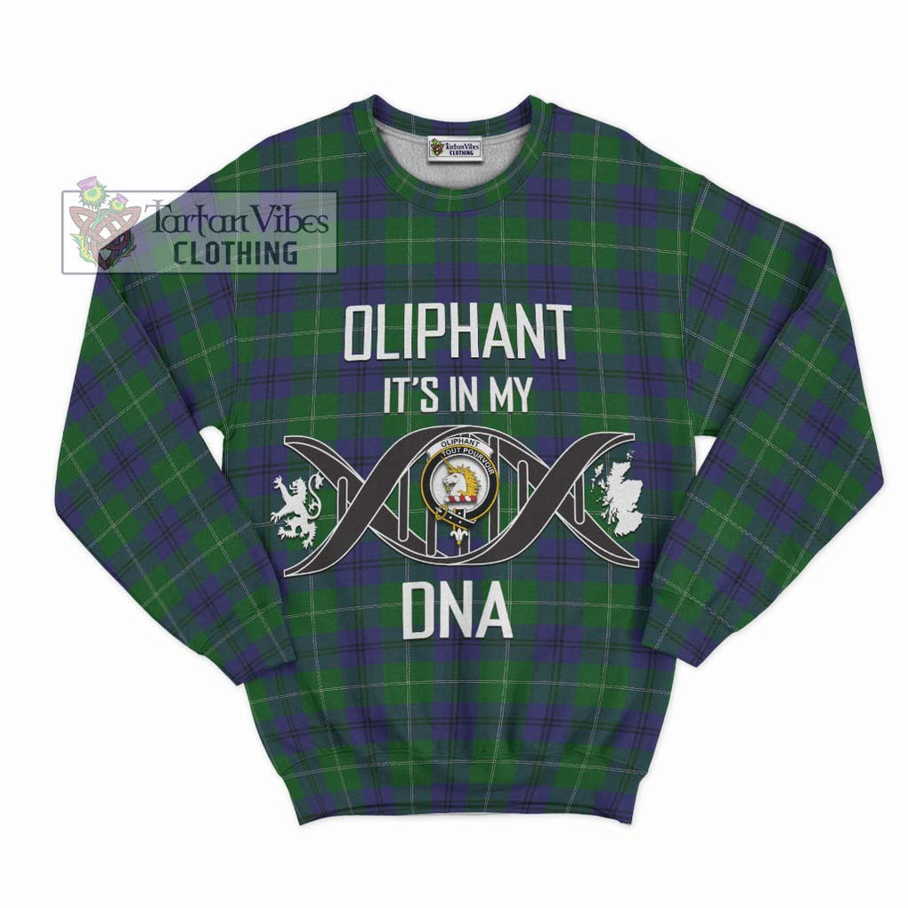 Oliphant Tartan Sweatshirt with Family Crest DNA In Me Style - Tartan Vibes Clothing