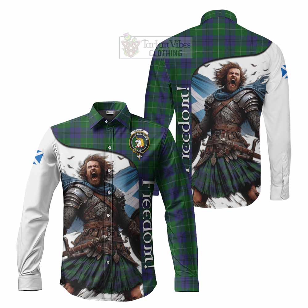 Oliphant Crest Tartan Long Sleeve Button Shirt Inspired by the Freedom of Scottish Warrior - Tartan Vibes Clothing