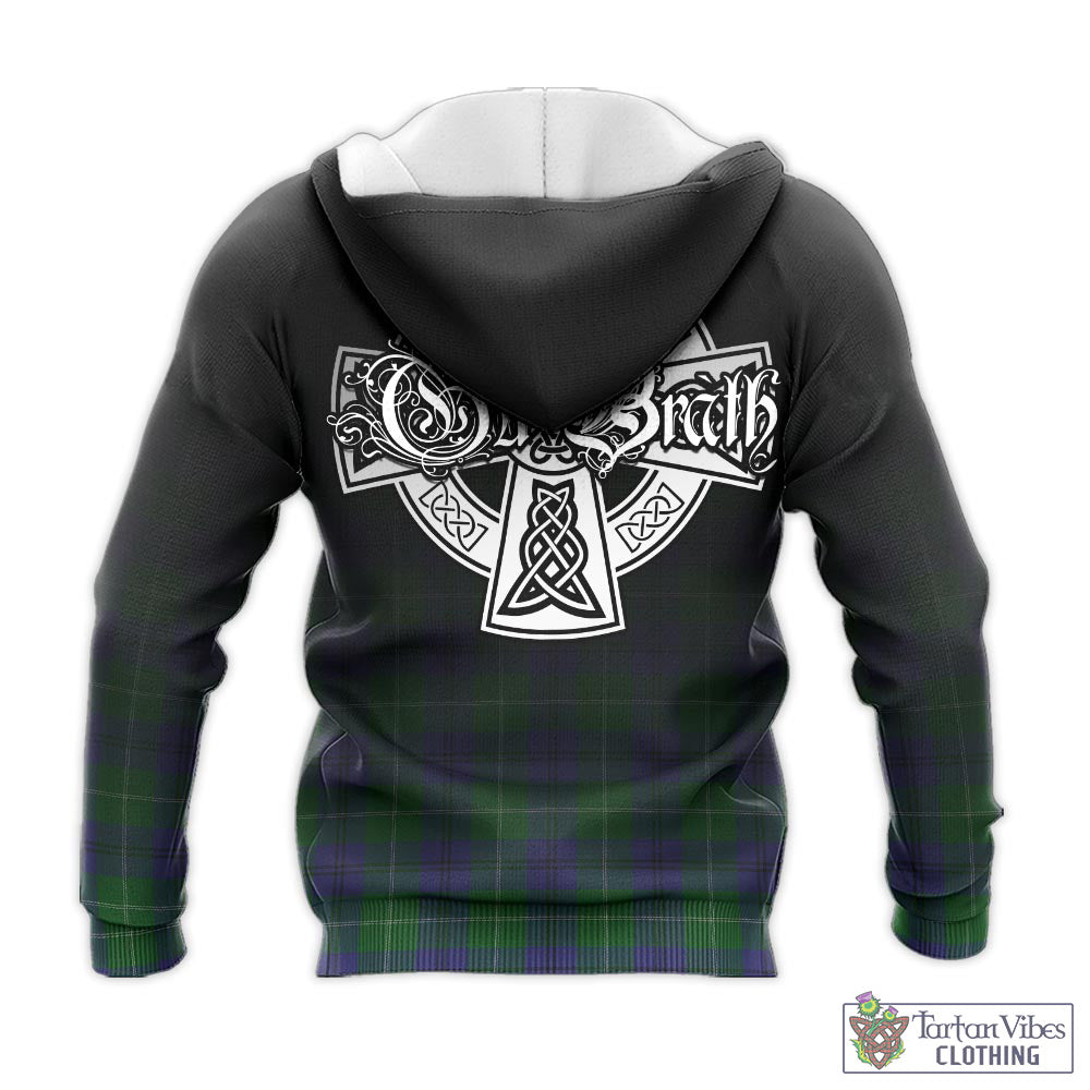 Tartan Vibes Clothing Oliphant Tartan Knitted Hoodie Featuring Alba Gu Brath Family Crest Celtic Inspired