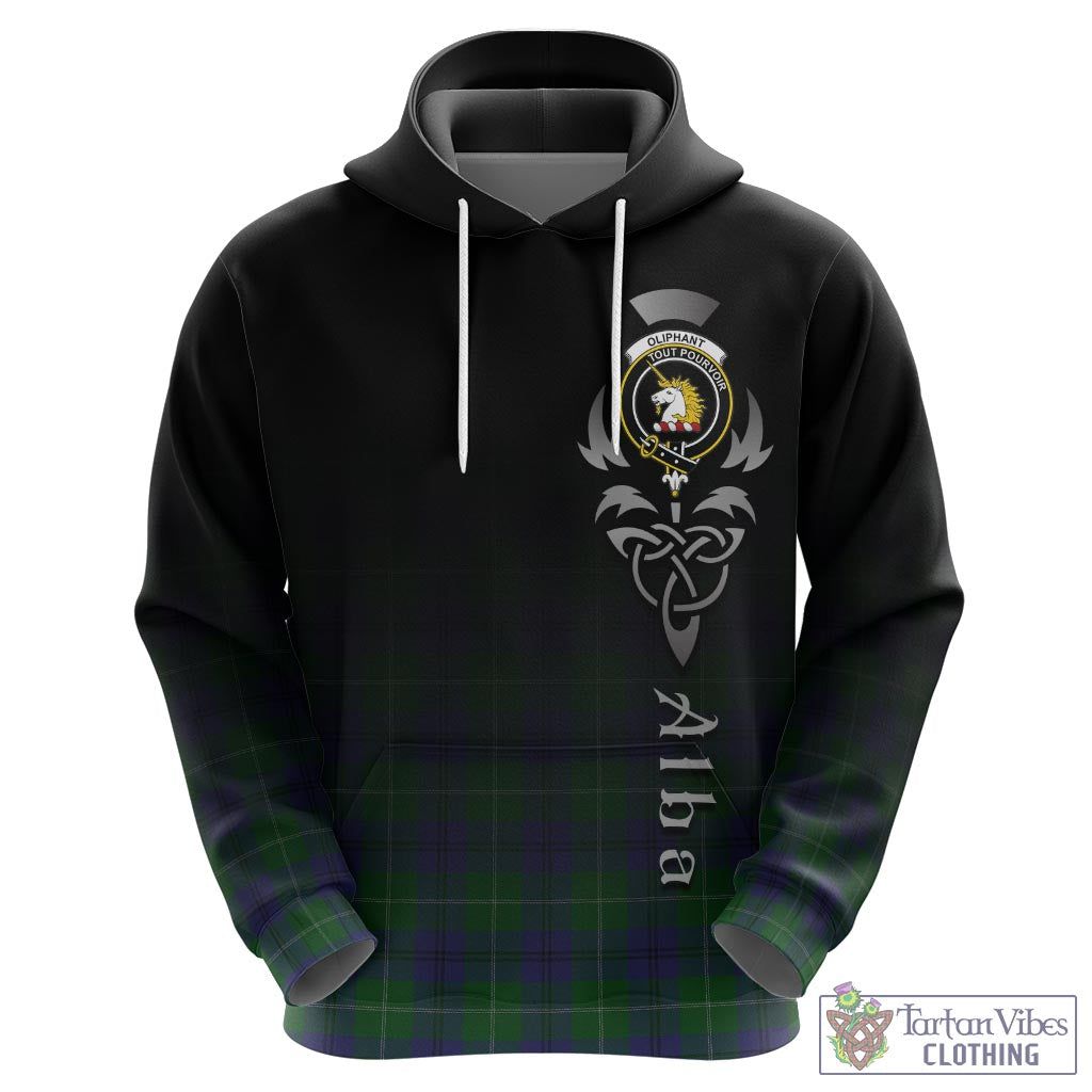 Oliphant Tartan Hoodie Featuring Alba Gu Brath Family Crest Celtic Inspired - Tartan Vibes Clothing