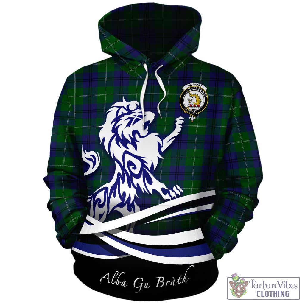 Oliphant Tartan Hoodie with Alba Gu Brath Regal Lion Emblem - Tartan Vibes Clothing