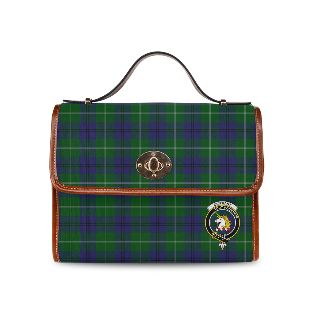oliphant-tartan-leather-strap-waterproof-canvas-bag-with-family-crest