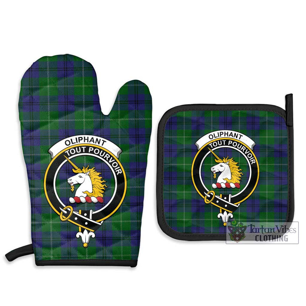 Oliphant Tartan Combo Oven Mitt & Pot-Holder with Family Crest - Tartan Vibes Clothing