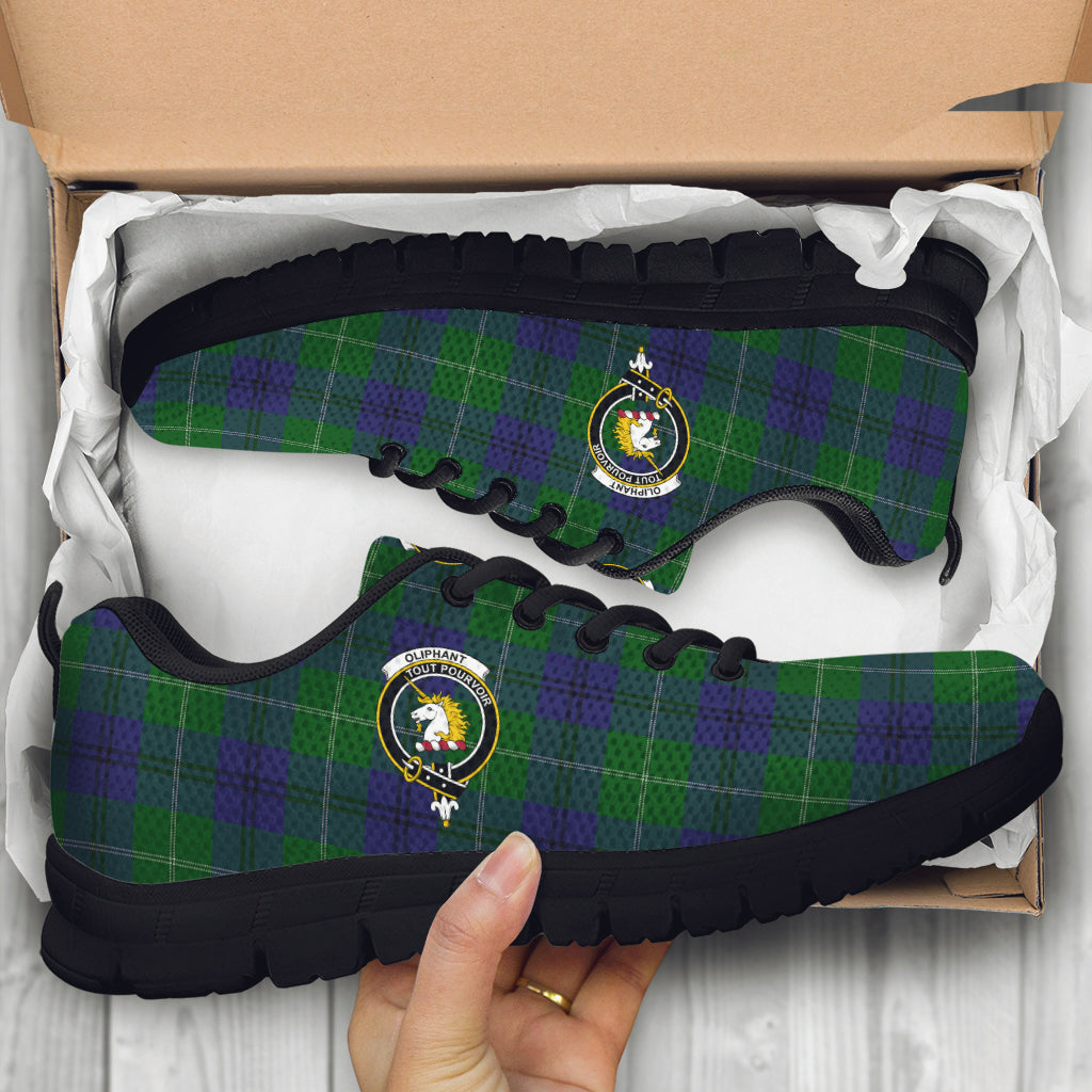 Oliphant Tartan Sneakers with Family Crest - Tartan Vibes Clothing